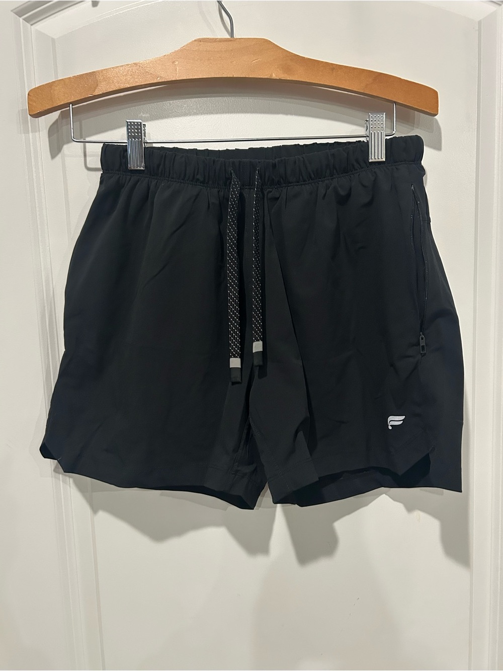 Fabletics Men's Black Athletic Shorts with Drawstring Detail